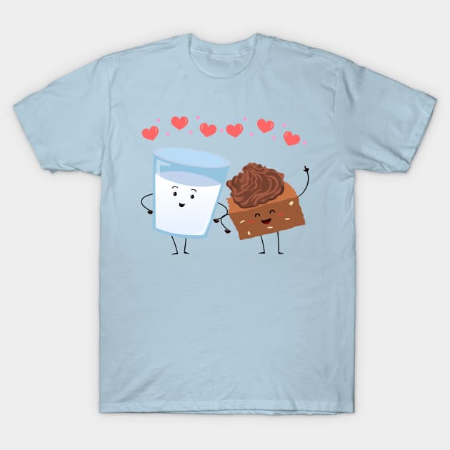 Milk And Brownie BFF T-Shirt by AnishaCreations